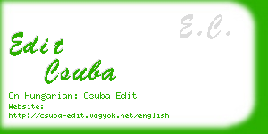 edit csuba business card